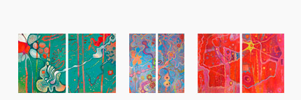 3 verschiedene Diptychons